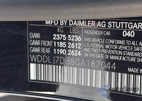 2016 Mercedes-Benz Cls 550 from USA, damaged, VIN WDDLJ7DB8GA187044